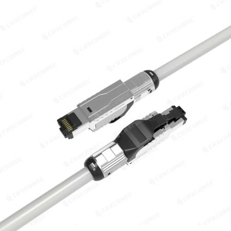 Ethernet Cat.6A STP Alan Sonlandırma Fişi, Siyah Mandal